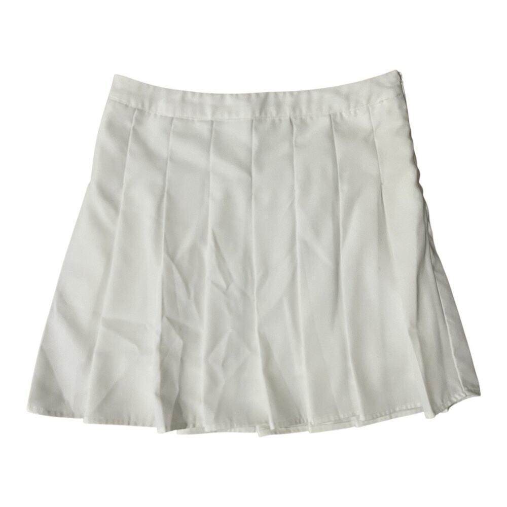 Lulus Mini Skirt Size Medium Women White Pleated NWOT Lined Tennis Varsity Clu…